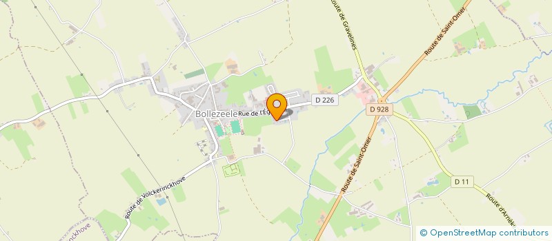 localisation de l'entreprise A.M.S.C  BOLLEZEELE