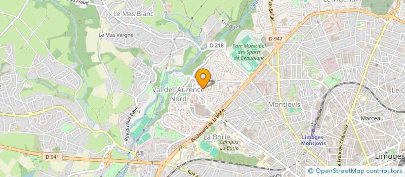 localisation de l'entreprise A.M.S. CARRELAGE à LIMOGES