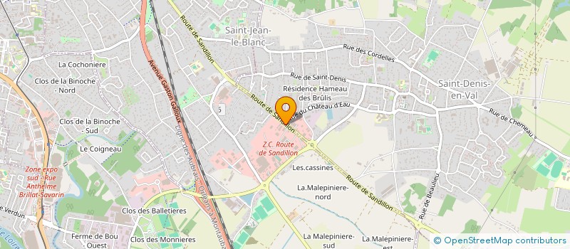 localisation de l'entreprise A.M.S. CREATION à SAINT-JEAN-LE-BLANC