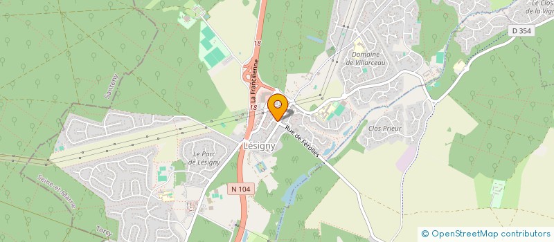 localisation de l'entreprise A.M.S. EURL  LESIGNY