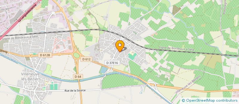 localisation de l'entreprise A.M. SERVICES  VILLENEUVE-LES-BEZIERS