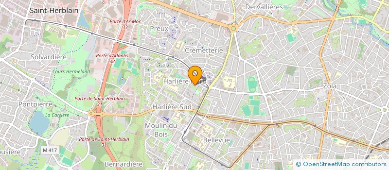 localisation de l'entreprise A M T ATLANTIQUE MACONNERIE TERRASSEMENT  SAINT-HERBLAIN