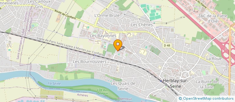 localisation de l'entreprise A-M TRANSPORTS  HERBLAY-SUR-SEINE