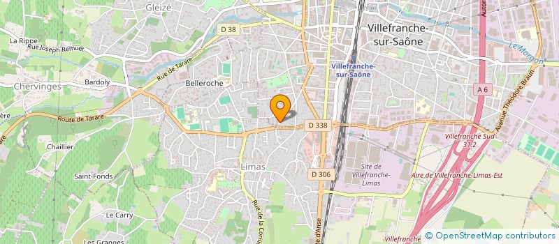 localisation de l'entreprise A M V à VILLEFRANCHE-SUR-SAONE