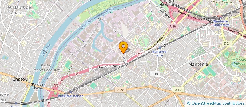 localisation de l'entreprise A.M.V.A.  NANTERRE