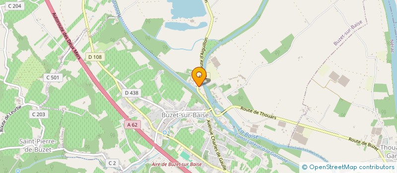 localisation de l'entreprise A.M.V.C.  BUZET-SUR-BAISE