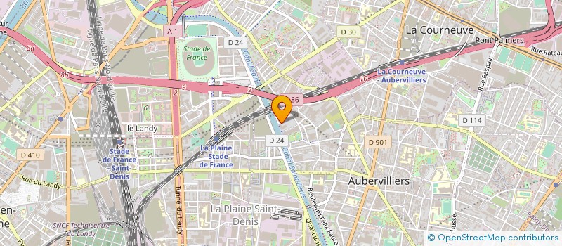 localisation de l'entreprise A.M.V.S à AUBERVILLIERS