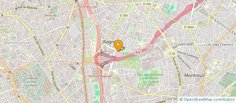 localisation de l'entreprise A.M.Y MARITIMES SERVICES à BAGNOLET