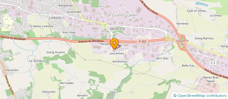 localisation de l'entreprise A.M2.C. à QUIMPER