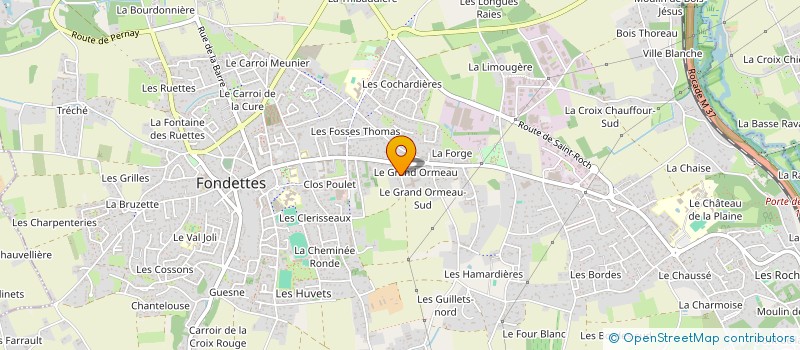 localisation de l'entreprise A MA PAUSE BEAUTE à FONDETTES