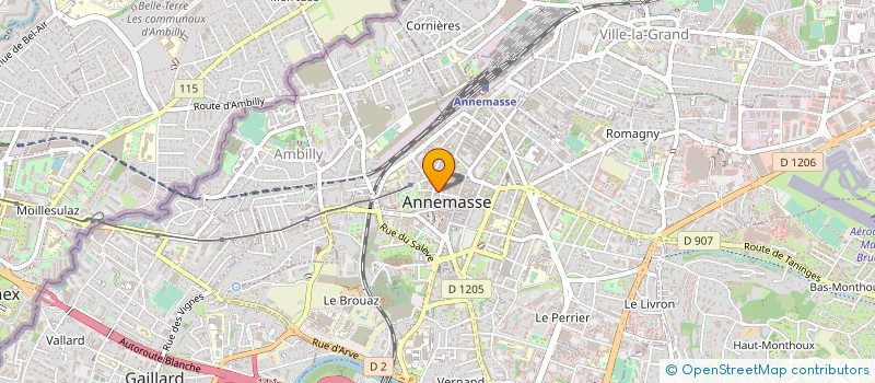 localisation de l'entreprise A.MADDY COIFFURE SARL à ANNEMASSE