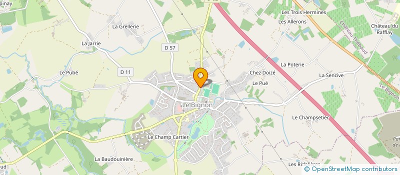 localisation de l'entreprise A.MELEC SERVICE  LE BIGNON