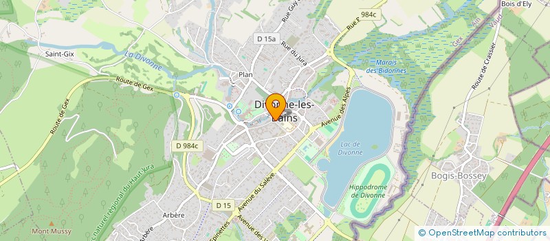 localisation de l'entreprise A'MELY à DIVONNE-LES-BAINS