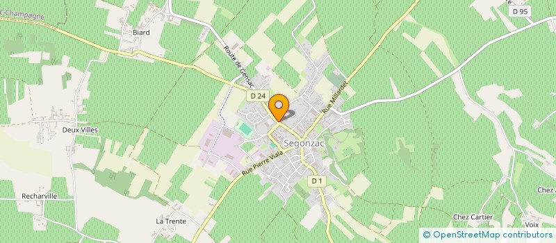 localisation de l'entreprise A.METAL  SEGONZAC