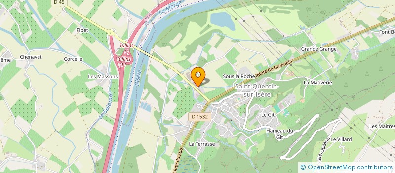 localisation de l'entreprise A MEUNIER MERE ET FILS à SAINT-QUENTIN-SUR-ISERE