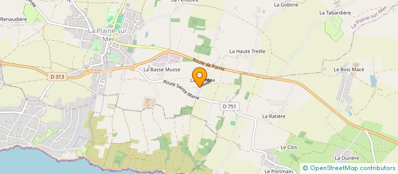 localisation de l'entreprise A. MONNIER à LA PLAINE-SUR-MER