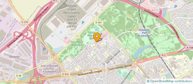 localisation de l'entreprise A.MONRECOUVREMENT  AULNAY-SOUS-BOIS