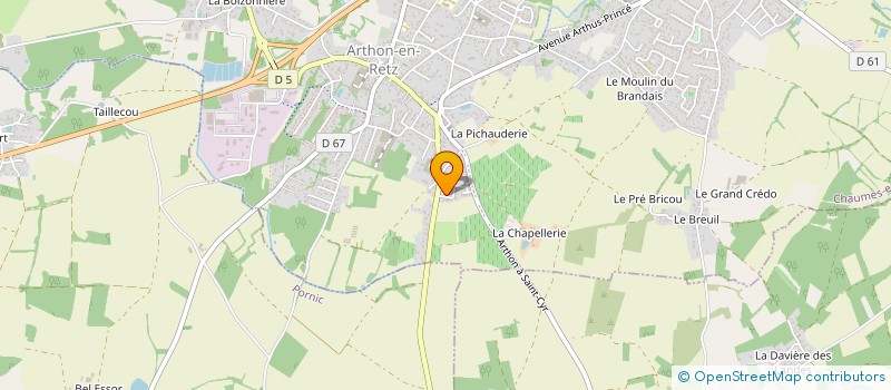 localisation de l'entreprise A. MOSNIER  CHAUMES-EN-RETZ