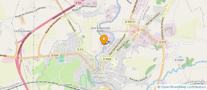 localisation de l'entreprise A. MULLER MAINTENANCE  VILLEDIEU-LES-POELES-ROUFFIGNY