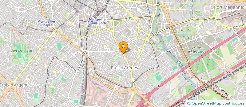 localisation de l'entreprise A.N. à MONTPELLIER