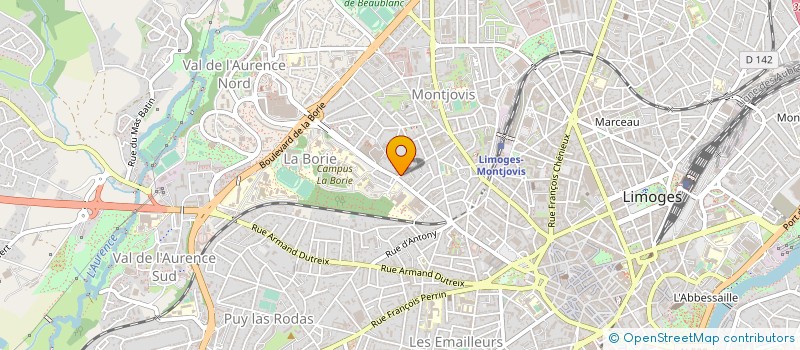 localisation de l'entreprise A.N.A. CONSEIL SARL à LIMOGES