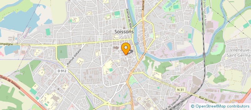 localisation de l'entreprise A.N.B. BOULANGERIE SAINT MARTIN à SOISSONS