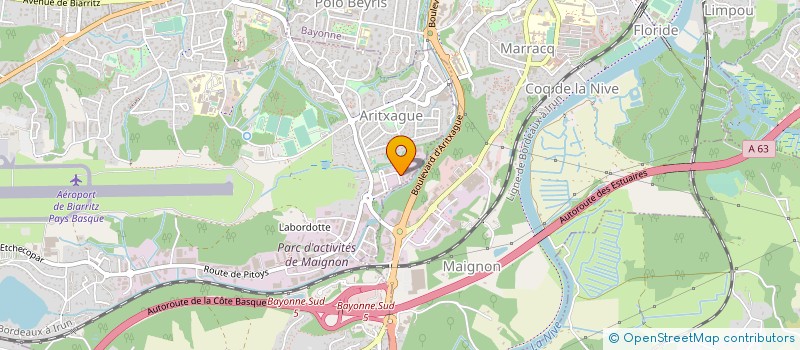 localisation de l'entreprise A N C DIFFUSION  ANGLET