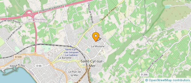 localisation de l'entreprise A&N DESIGN à SAINT-CYR-SUR-MER