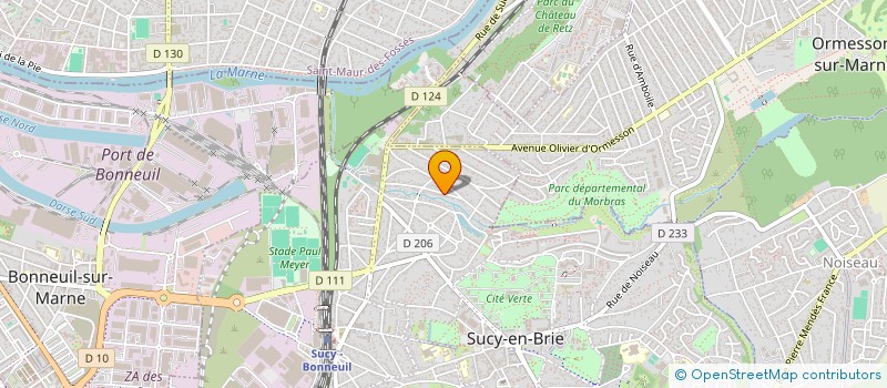localisation de l'entreprise A.N.G. BARDAGE à SUCY-EN-BRIE