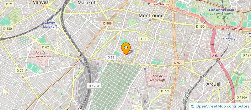 localisation de l'entreprise A.N.J COURTAGE  MONTROUGE