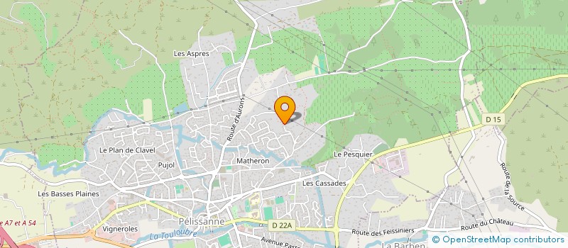 localisation de l'entreprise A.N.J.J.  PELISSANNE