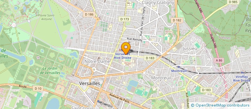 localisation de l'entreprise A.N.J. RENOV à VERSAILLES