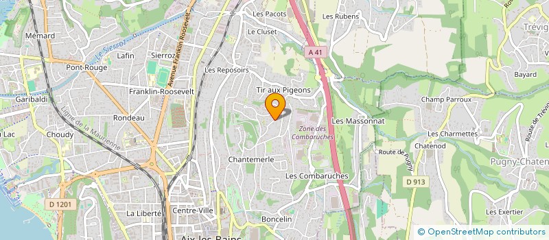 localisation de l'entreprise A.N.M.  AIX-LES-BAINS