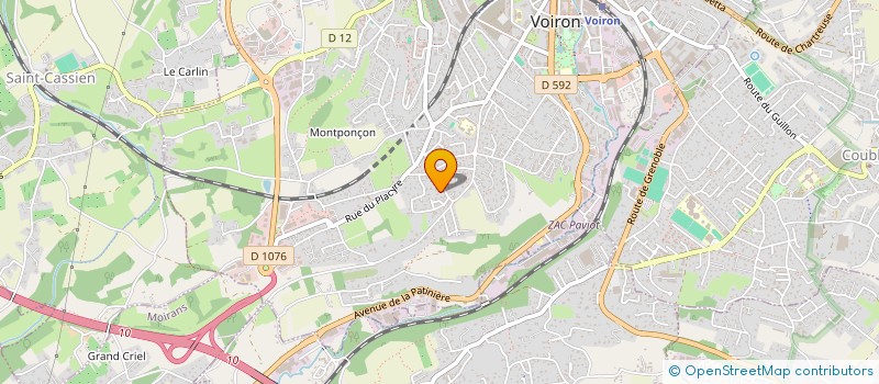 localisation de l'entreprise A.N.M INGENIERIE  VOIRON