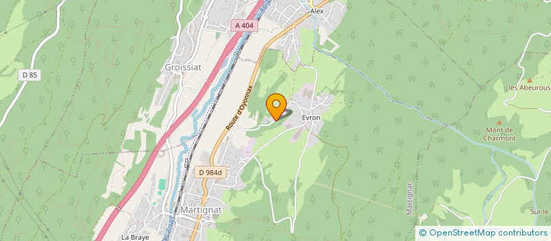 localisation de l'entreprise A.N.O.A.  MARTIGNAT