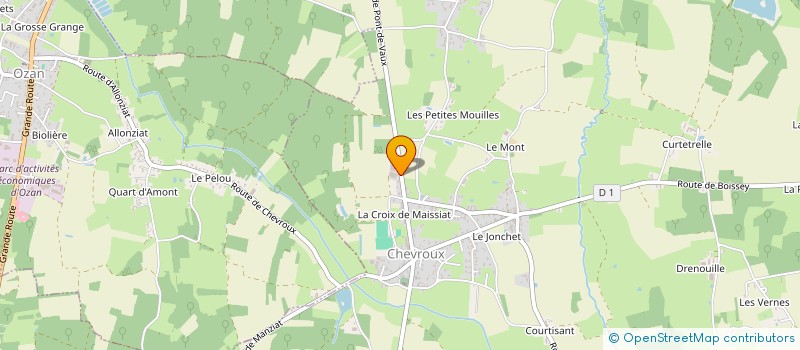 localisation de l'entreprise A.N.S. à CHEVROUX