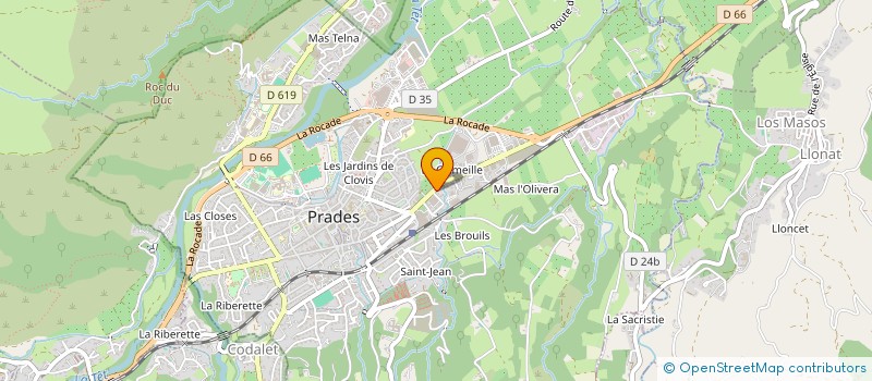 localisation de l'entreprise A.N.X. à PRADES
