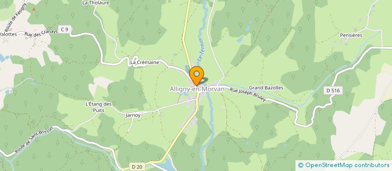 localisation de l'entreprise A NOTE PORTEE  ALLIGNY-EN-MORVAN