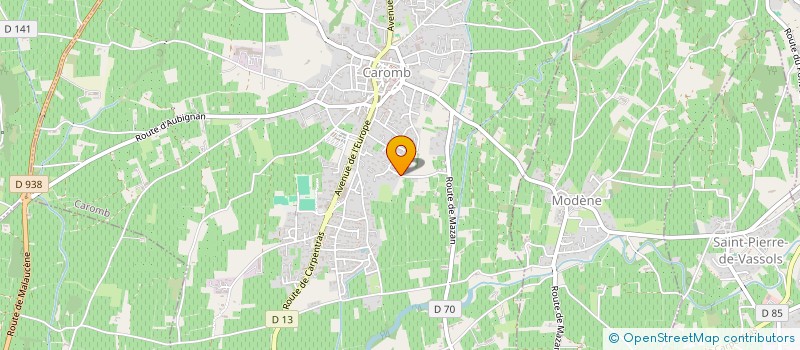 localisation de l'entreprise A O  CAROMB