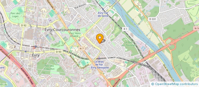 localisation de l'entreprise A.O.B à EVRY-COURCOURONNES
