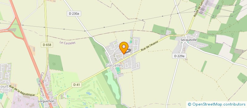 localisation de l'entreprise A.O.C COTE D'ALBATRE  LE CASTELET