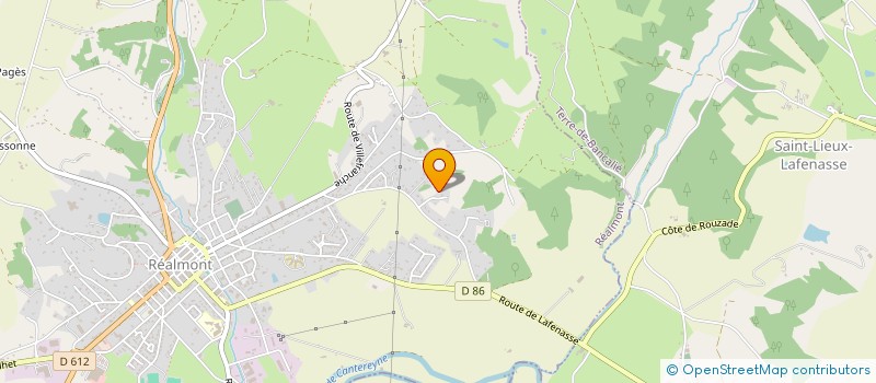 localisation de l'entreprise A.O.F CONSTRUCTION  REALMONT