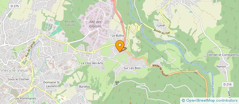 localisation de l'entreprise A.O.M.  ANNECY