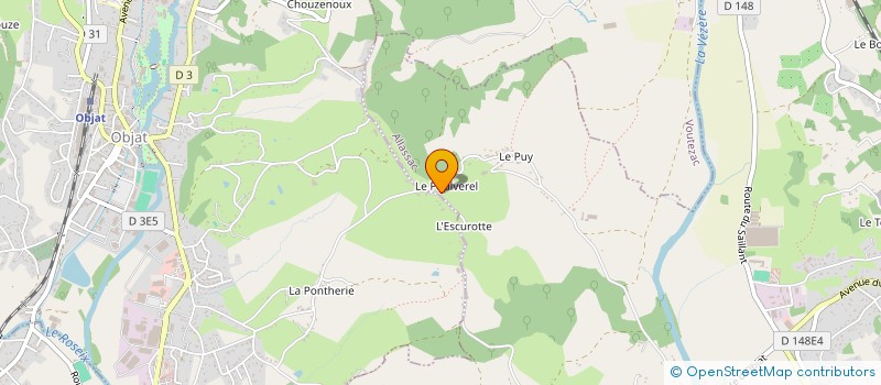 localisation de l'entreprise A.O.N.A  OBJAT