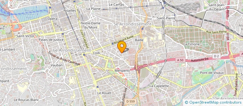 localisation de l'entreprise A.O.P.INFORMATIQUE  MARSEILLE