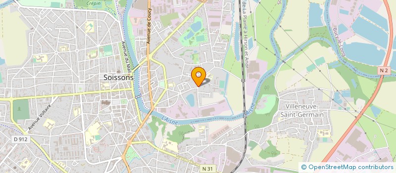 localisation de l'entreprise A.O.S. 02 à SOISSONS