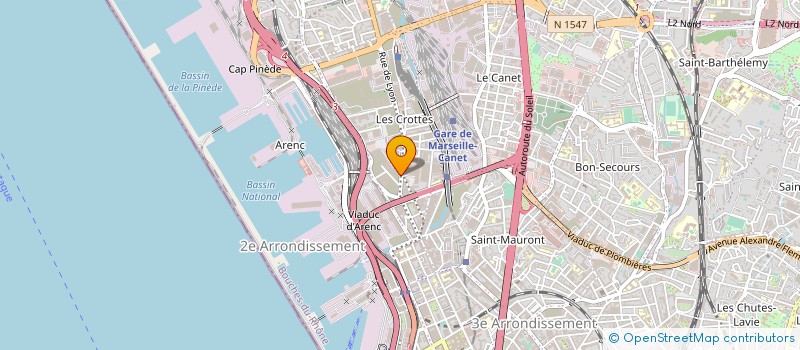 localisation de l'entreprise A.O.S. AUTO OCCASION SALENGRO  MARSEILLE