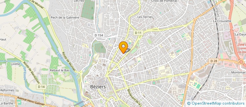 localisation de l'entreprise A.O VRD SUD  BEZIERS