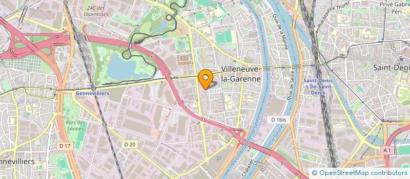 localisation de l'entreprise A.P.A.  VILLENEUVE-LA-GARENNE