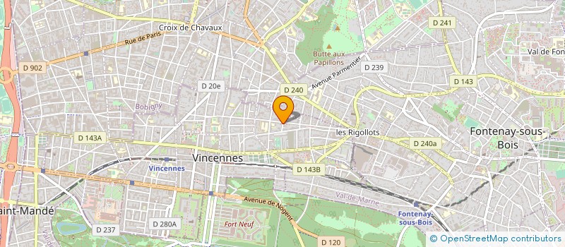 localisation de l'entreprise A.P.A AGIR POUR APPRENDRE à VINCENNES